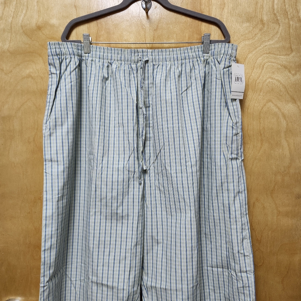 Andrew Scott Size 4XL Men’s Lounge Pajama Pants Striped Cotton Drawstring NWT